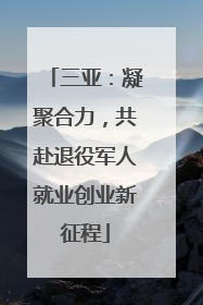 三亚：凝聚合力，共赴退役军人就业创业新征程